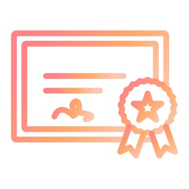 Mezuniyet diploması. Web simgesi basit illüstrasyon 