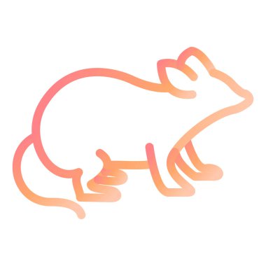 Sıçan! Web simgesi basit illüstrasyon 