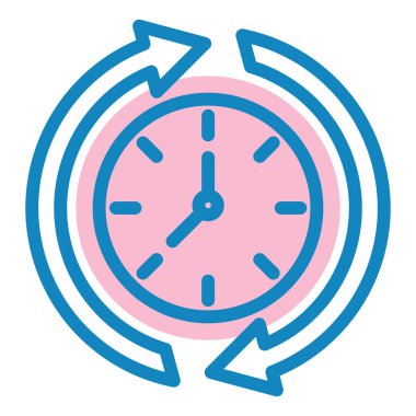 Saat. Web simgesi basit illüstrasyon