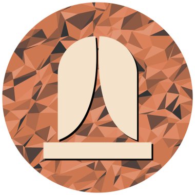 Bir simgenin düz tasarımının vektör çizimi