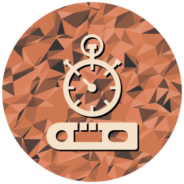 Bir saat simgesinin vektör illüstrasyonu