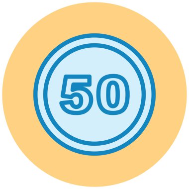 Hız sınırı simgesinin vektör illüstrasyonu