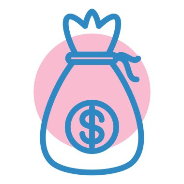 Para çantası. Basit resimleme