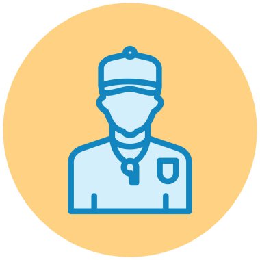 İşçi. Web simgesi basit illüstrasyon