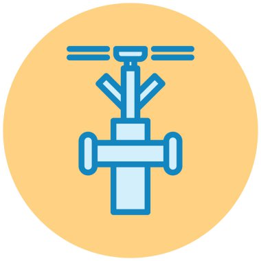 Bir gaz öğütücü simgesinin vektör çizimi