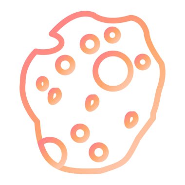 asteroid simgesi, vektör illüstrasyonu basit tasarım