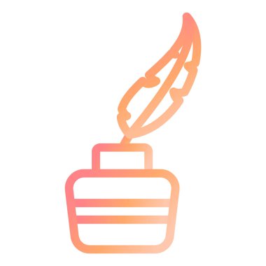 Mürekkep hokkası. Web simgesi basit illüstrasyon