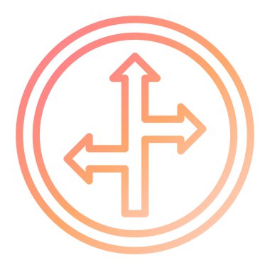 Yönler simgesinin vektör illüstrasyonu