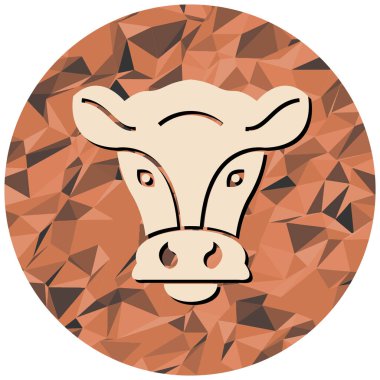 Bir inek kafasının vektör illüstrasyonu