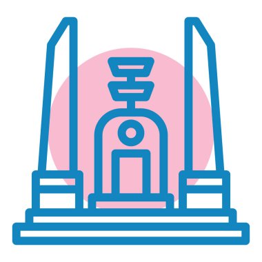 Anıt. Web simgesi basit illüstrasyon