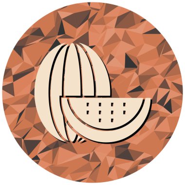 Karpuz simgesi, vektör illüstrasyonu basit tasarım