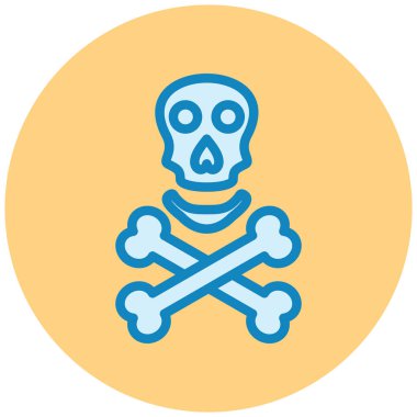 Kafatası. Web simgesi basit illüstrasyon