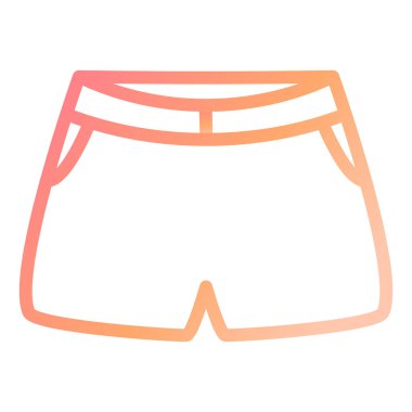 Kısa web simgesi, ana hatlı vektör illüstrasyonu