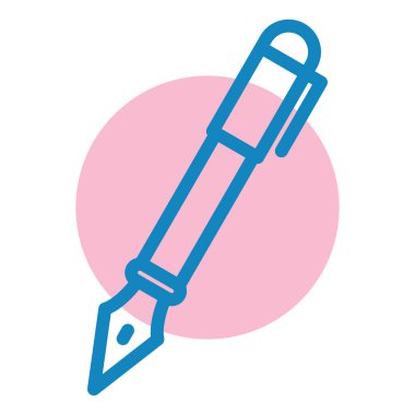 Kalem. Web simgesi basit illüstrasyon