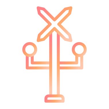 Bir noel ağacı simgesinin vektör illüstrasyonu