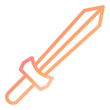 Kılıç. Web simgesi basit illüstrasyon