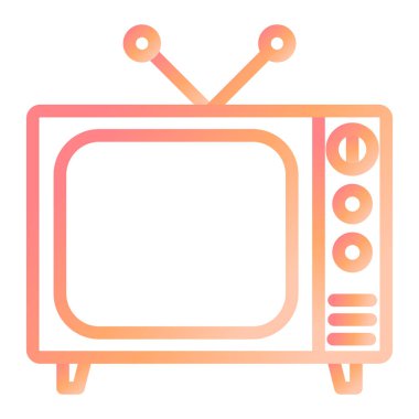 Televizyon. Web simgesi basit illüstrasyon 