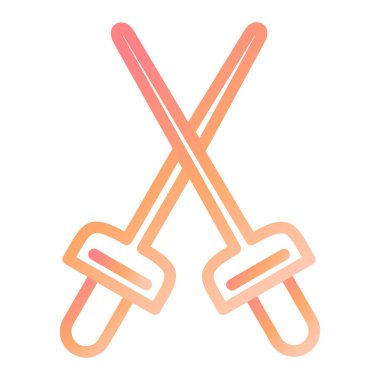 Çapraz kılıç ikonu. vektör illüstrasyonu