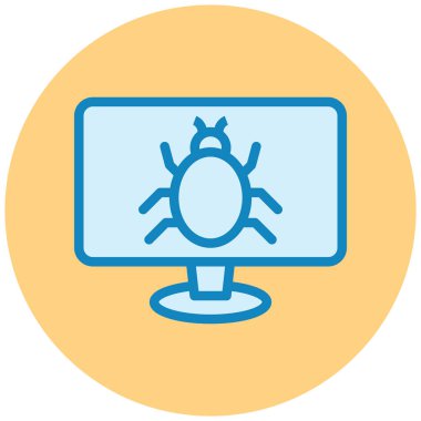 Bilgisayar. Web simgesi basit illüstrasyon