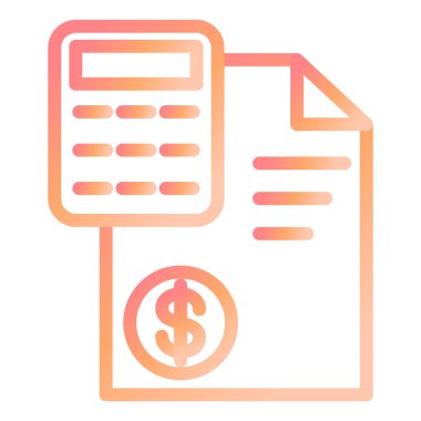 Muhasebe. Web simgesi basit illüstrasyon