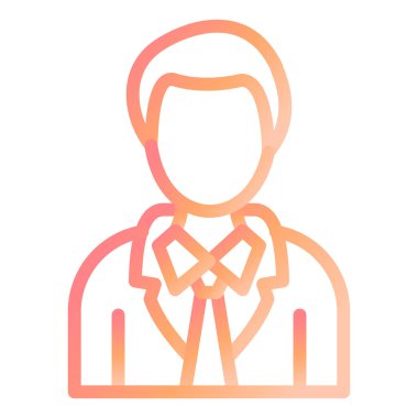 Diplomat. Web simgesi basit illüstrasyon 