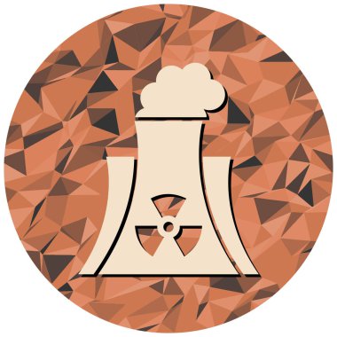 Nükleer zehir yassı simgesi, vektör çizimi