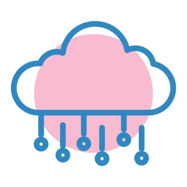 Bulut ağı simgesi. Basit tasarım