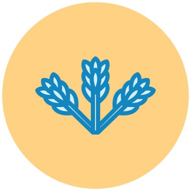 Bir buğday simgesinin vektör illüstrasyonu