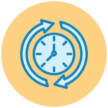 Saat. Web simgesi basit illüstrasyon