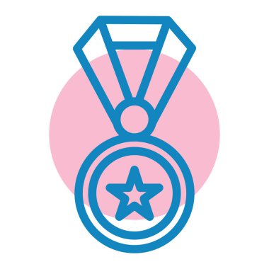 Madalya. Web simgesi basit illüstrasyon