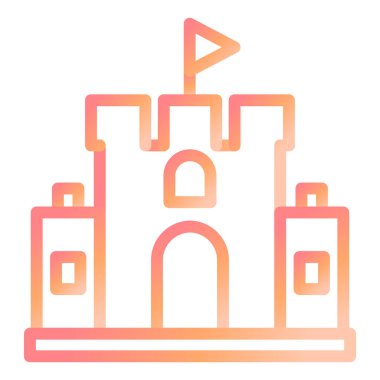 Kumdan kale. Web simgesi basit tasarım