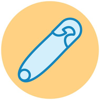 giysi iğnesi simgesi, vektör illüstrasyonu basit tasarım