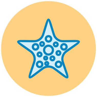 denizyıldızı düz vektör simgesi