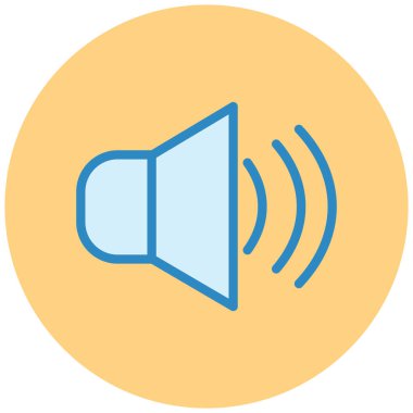 Ses. Web simgesi basit illüstrasyon