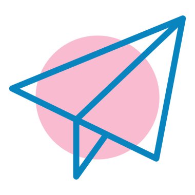 Kağıt uçak. Web simgesi