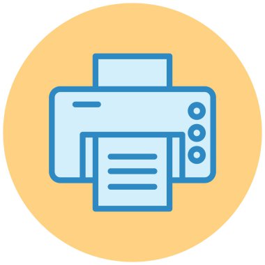 Yazıcı. Web simgesi basit illüstrasyon