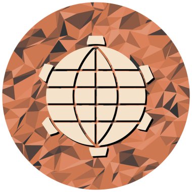 Bir dünya simgesinin vektör illüstrasyonu