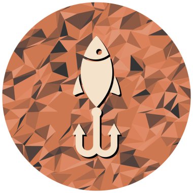 Balık. Web simgesi basit tasarım