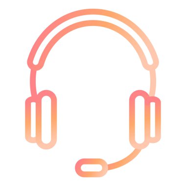 Kulaklık. Web simgesi basit illüstrasyon 