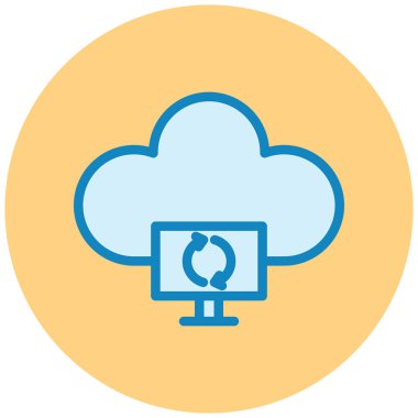 Bulut. Web simgesi basit illüstrasyon