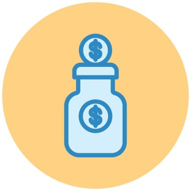 Web için para simgesi, vektör illüstrasyonu