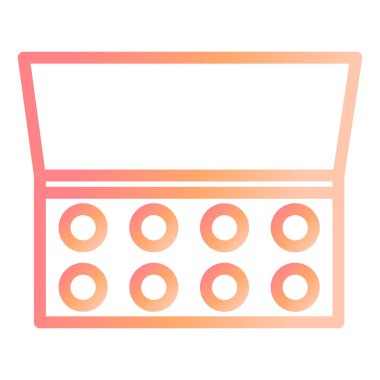 makyaj paleti simgesi vektör illüstrasyonu