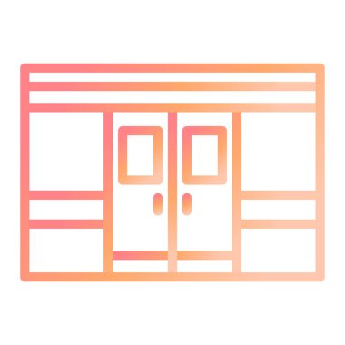 Ofis Binası simgesi. Vektör çizim