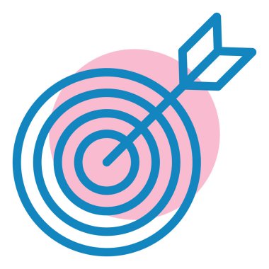 Hedef. Web simgesi basit illüstrasyon