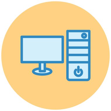 Bilgisayar. Web simgesi basit illüstrasyon