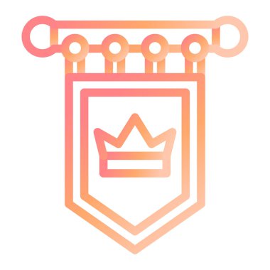 Taç. Web simgesi basit illüstrasyon