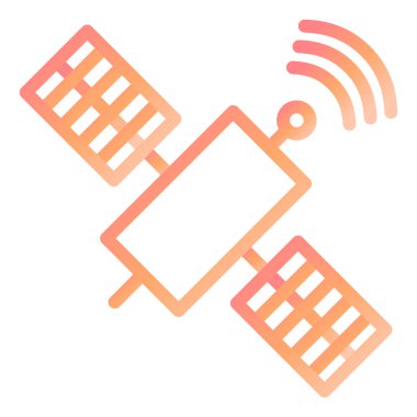 Uydu. Web simgesi basit illüstrasyon