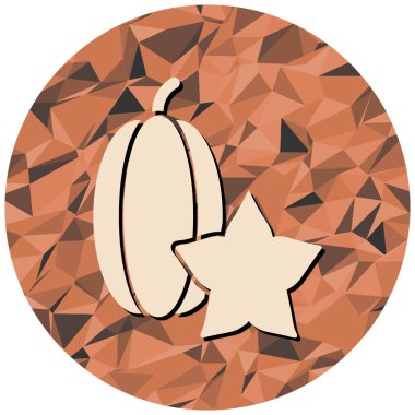 Şirin bir balkabağı simgesi, vektör illüstrasyonu basit tasarım