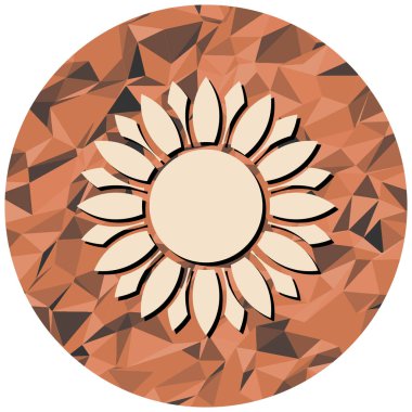 Çiçek. Web simgesi basit illüstrasyon