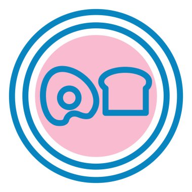 ekmek vektörü simgesi modern illüstrasyon